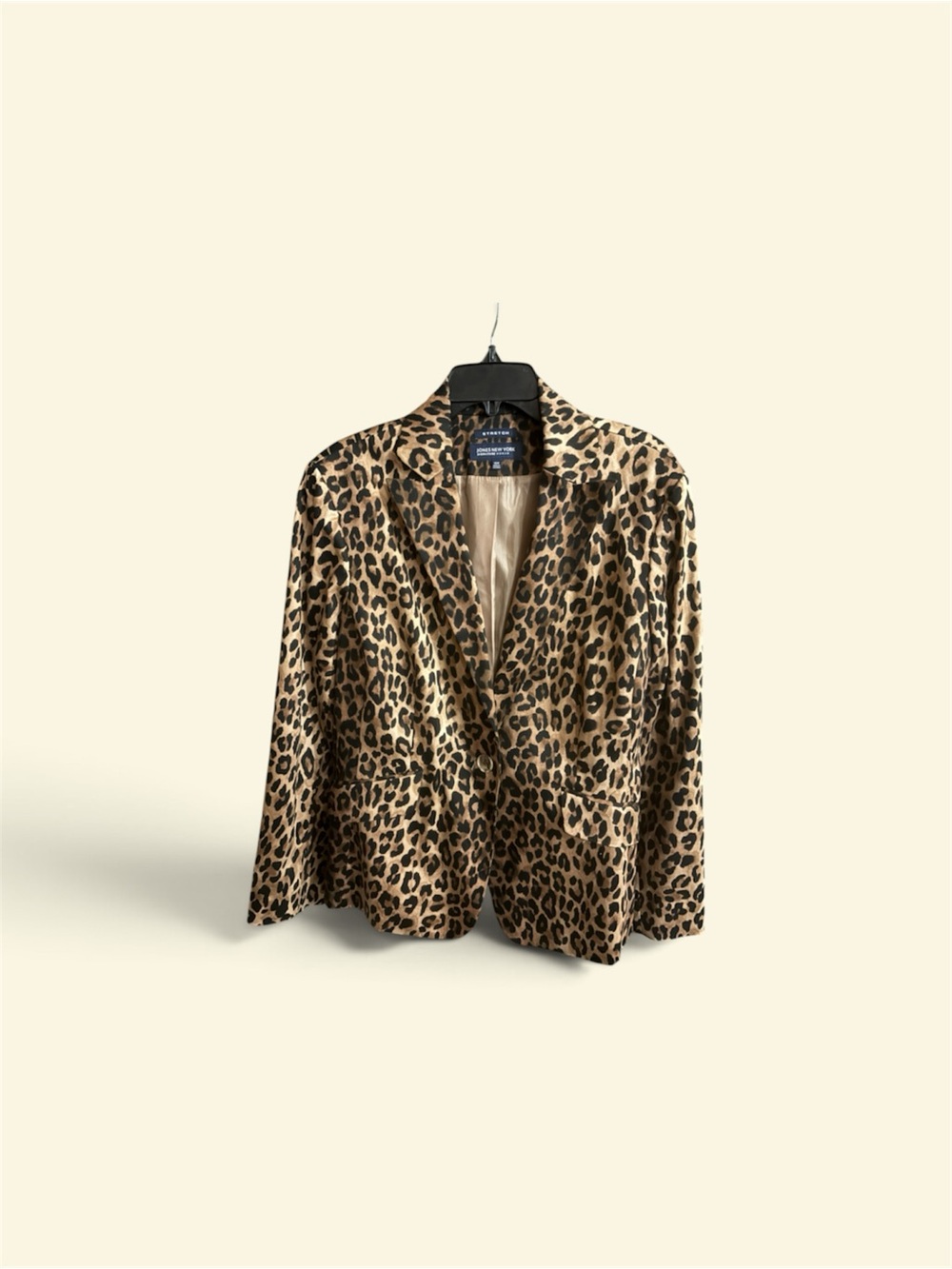 Jones New York Leopard Print Blazer - Tan and Black